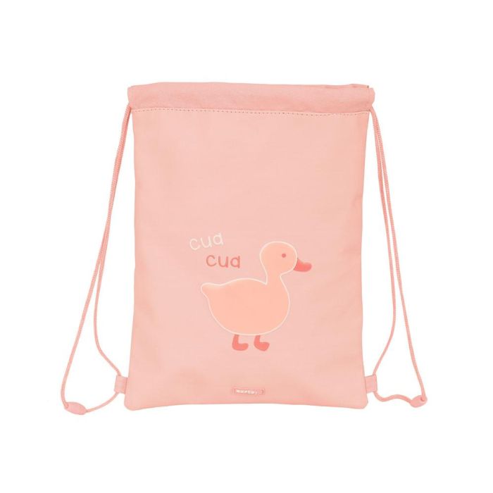 Bolsa Mochila con Cuerdas Safta Patito Rosa