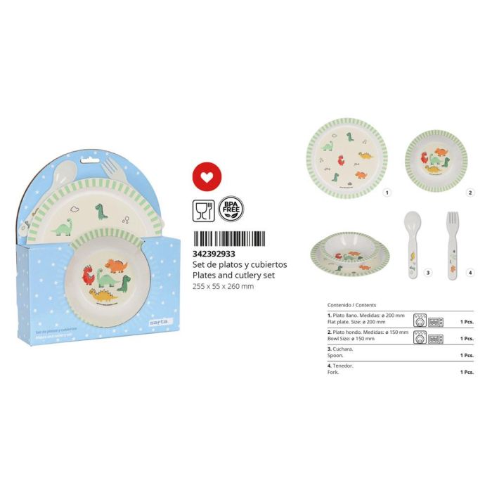 Set De Platos Y Cubiertos Safta Preescolar 260x22,5x5,50 mm 4