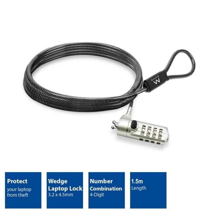 Cable de Seguridad Ewent EW1243 1 Cable de Seguridad Ewent EW1243 1