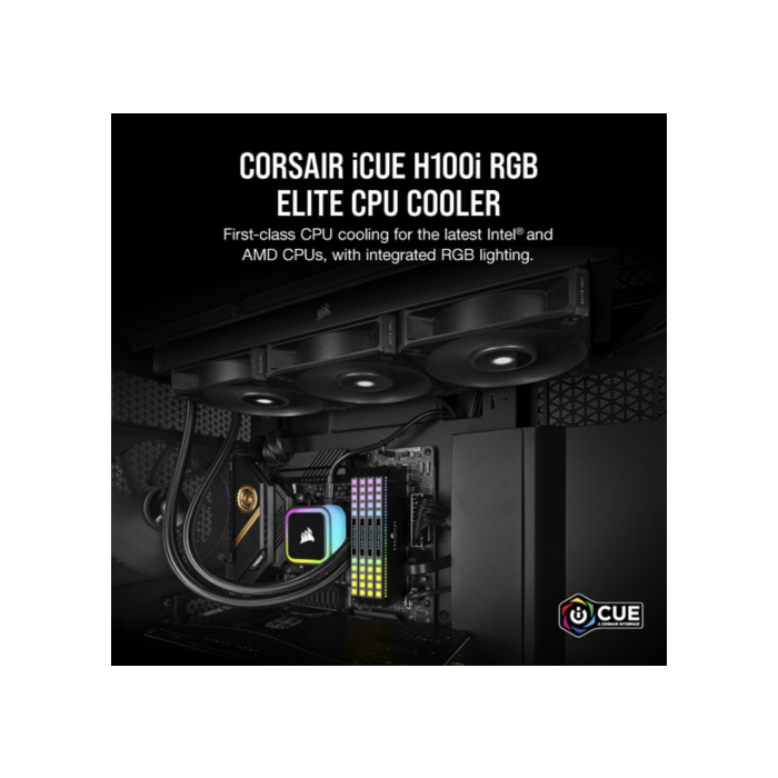 Corsair H100i Refrigerador de aire Negro 1 pieza(s) 1