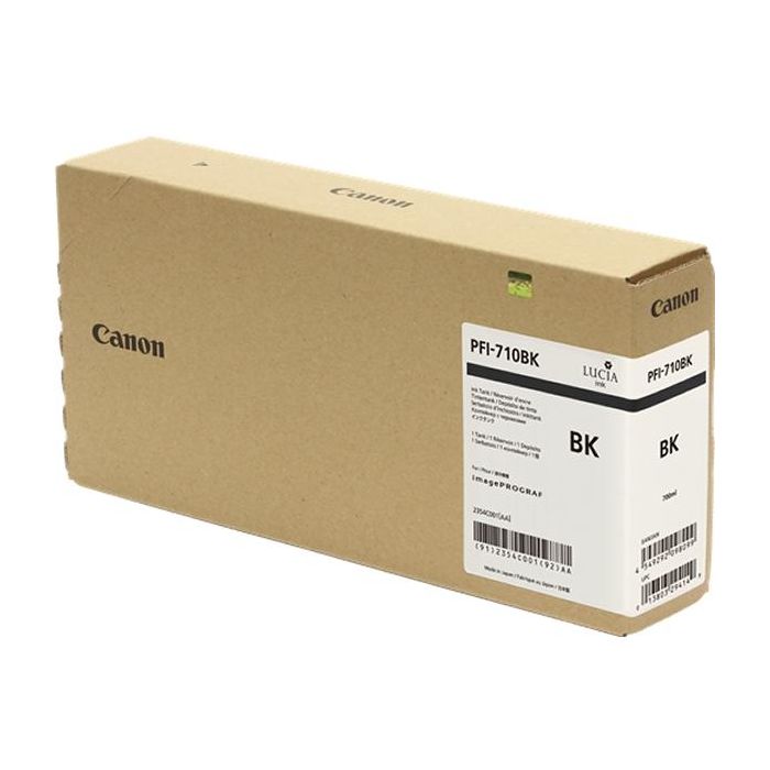 Canon PFI-710 BK Tinta Original Pigmentada Negra 700ml para imagePROGRAF TX-2000, TX-3000, TX-4000