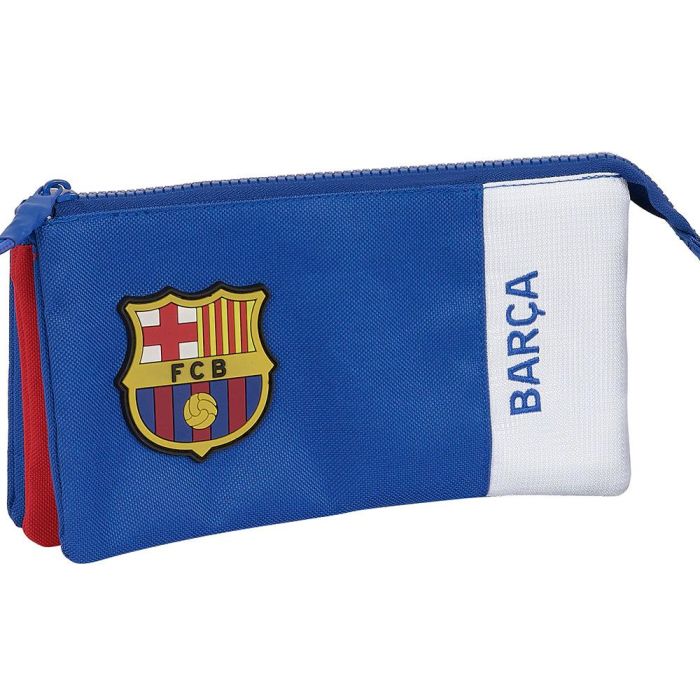 Portatodo Doble F.C. Barcelona Azul Granate 22 x 12 x 3 cm