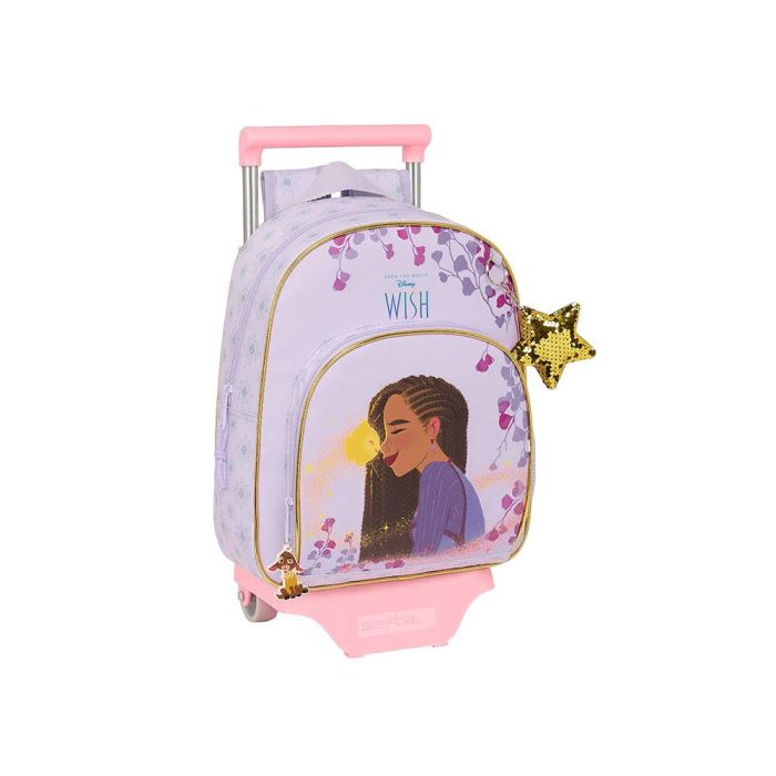 Mochila Escolar con Ruedas Wish Lila 28 x 34 x 10 cm