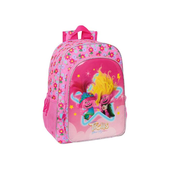 Mochila Escolar Trolls Rosa 33 x 42 x 14 cm