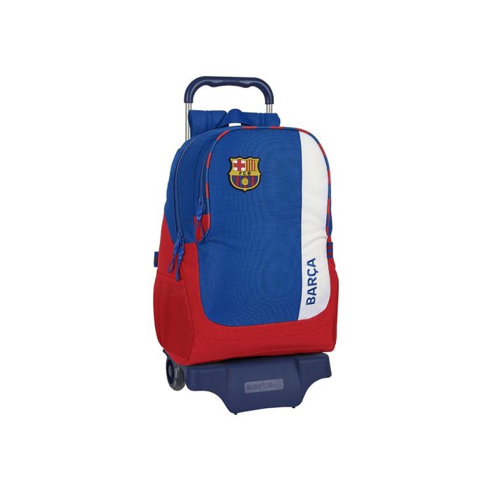 Mochila Escolar con Ruedas F.C. Barcelona Azul Granate 32 x 44 x 16 cm