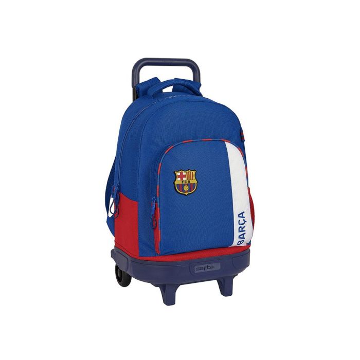 Mochila Escolar con Ruedas F.C. Barcelona Azul Granate 33 X 45 X 22 cm