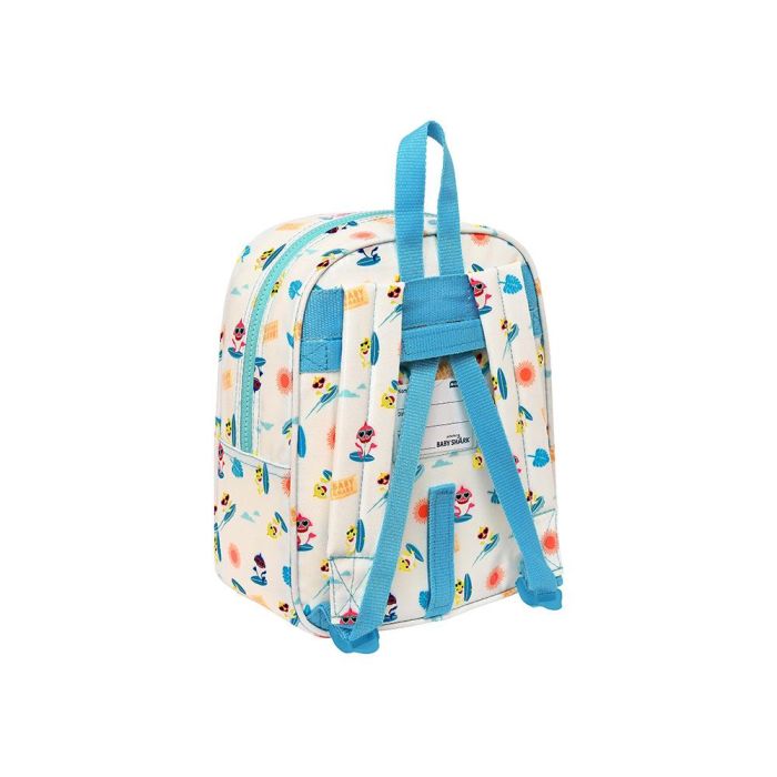 Mochila Infantil Baby Shark Surfing Azul Blanco 22 x 27 x 10 cm 1