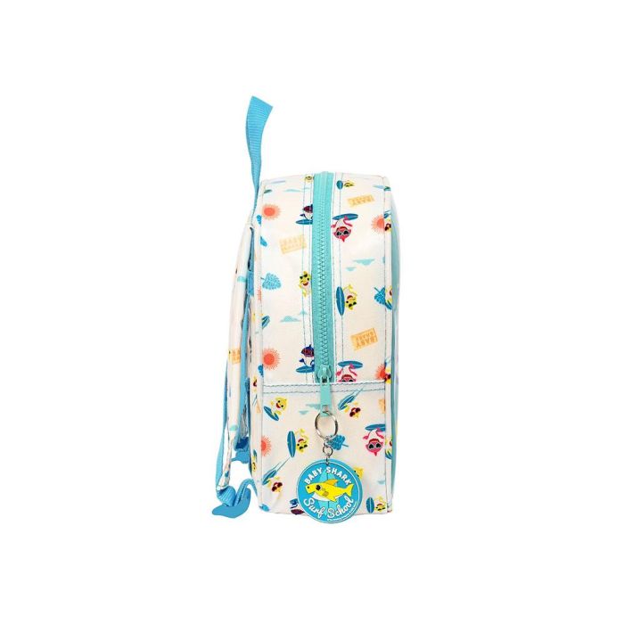 Mochila Infantil Baby Shark Surfing Azul Blanco 22 x 27 x 10 cm 2