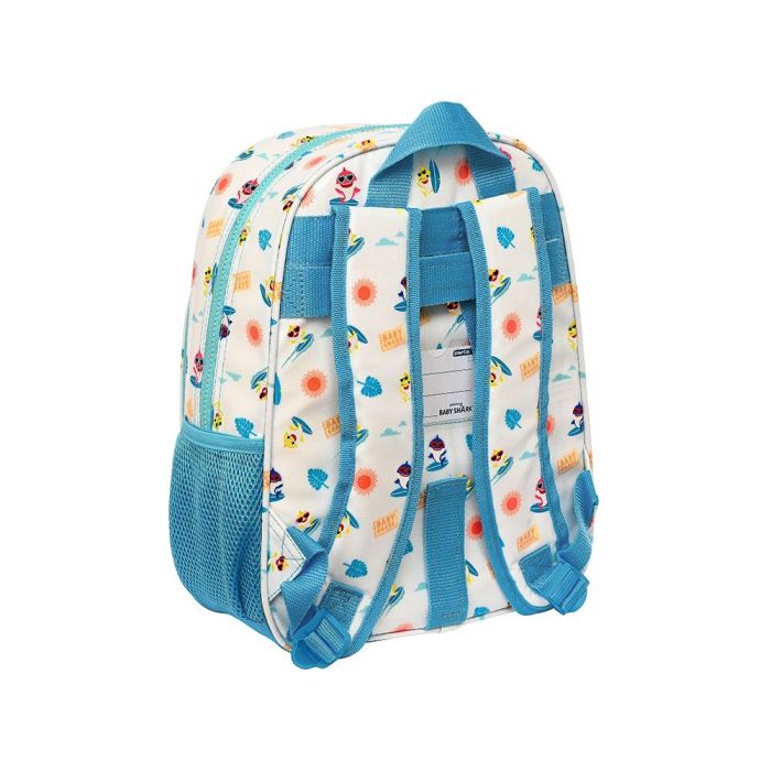 Mochila Escolar Baby Shark Surfing Azul Blanco 26 x 34 x 11 cm 1