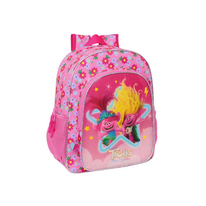 Mochila Escolar Trolls Rosa 32 X 38 X 12 cm