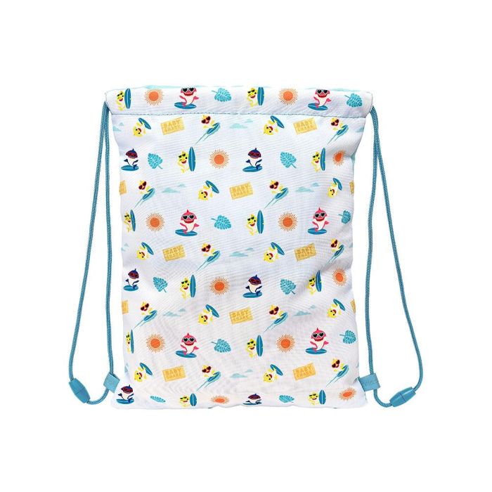 Bolsa Mochila con Cuerdas Baby Shark Surfing Azul Blanco 26 x 34 x 1 cm 2