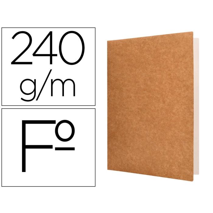 Subcarpeta Liderpapel Folio Kraft Interior Blanco 240 gr-M2 50 unidades
