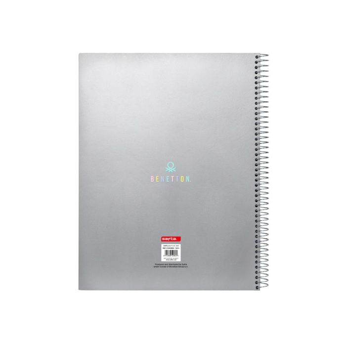 Libreta Benetton Silver Plateado A4 120 Hojas 1