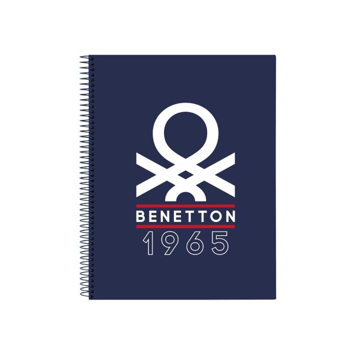 Libreta Benetton Varsity Gris Azul marino A4 120 Hojas