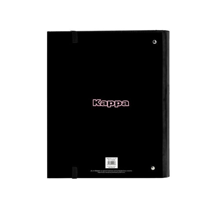 Carpeta de anillas Kappa Silver pink Negro Rosa 27 x 32 x 3.5 cm 1