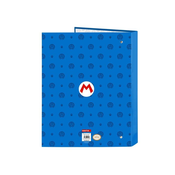 Carpeta Safta Carton Folio 4 Anillas Mixtas Super Mario Play 40x265X330 mm 1