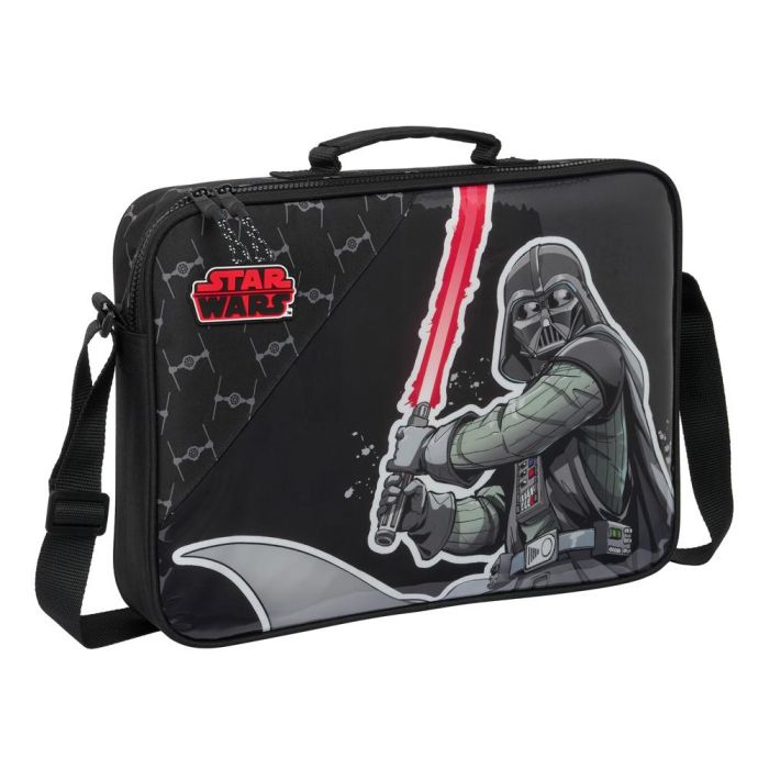 Cartera Escolar Star Wars The fighter Negro 38 x 28 x 6 cm