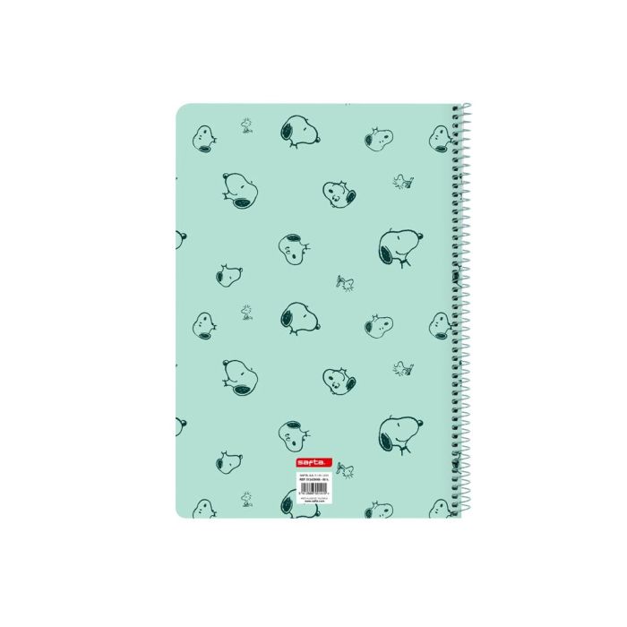 Cuaderno Espiral Safta Tapa Extradura Folio 80 Hojas Cuadro 4 mm 60 gr Snoopy Groovy 1