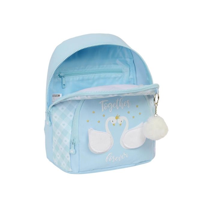 Mochila Glow Lab Cisnes Mini Azul claro 25 x 30 x 13 cm 3