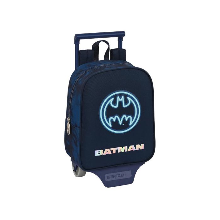 Mochila Escolar con Ruedas Batman Legendary Azul marino 22 x 27 x 10 cm