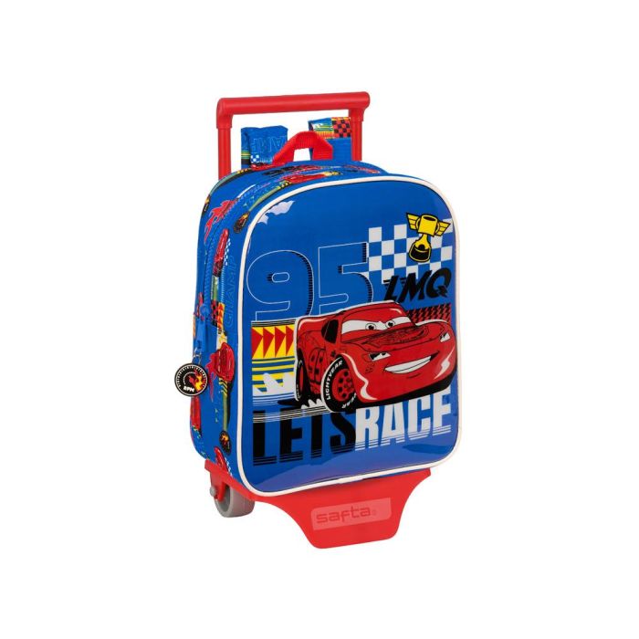 Mochila Escolar con Ruedas Cars Race ready Azul 22 x 27 x 10 cm