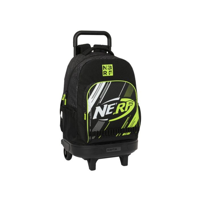 Mochila Escolar con Ruedas Nerf Get ready Negro 33 X 45 X 22 cm