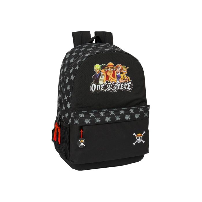 Mochila Escolar One Piece Negro 30 x 46 x 14 cm