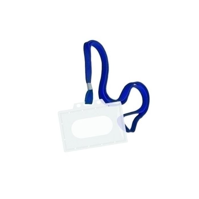 Funda Distintivo Forofis Pro Rigida Con Cinta Azul 55X90Mm Caja De 50