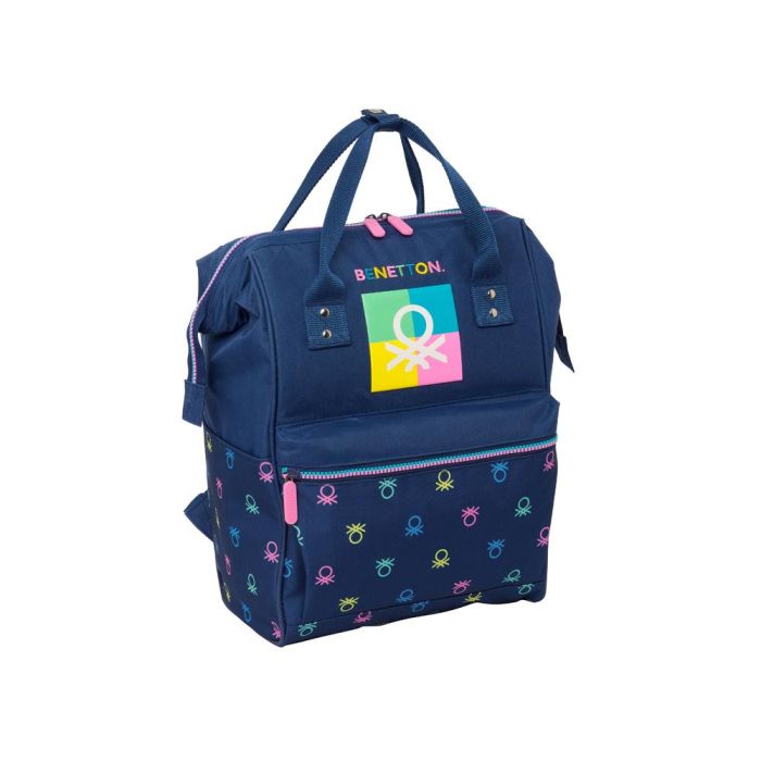 Mochila para Portátil Benetton Cool Azul marino 27 x 40 x 19 cm