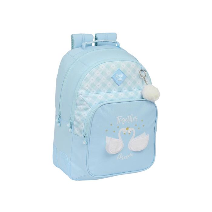 Mochila Escolar Glow Lab Cisnes Azul 32 x 42 x 15 cm Mochila Escolar Glow Lab Cisnes Azul 32 x 42 x 15 cm