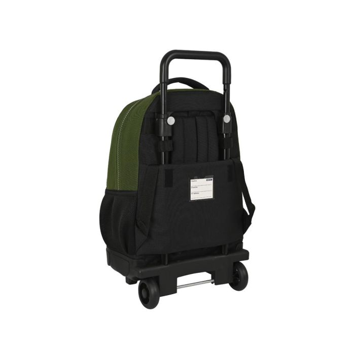 Mochila Escolar con Ruedas Safta Dark forest Negro Verde 33 X 45 X 22 cm 1