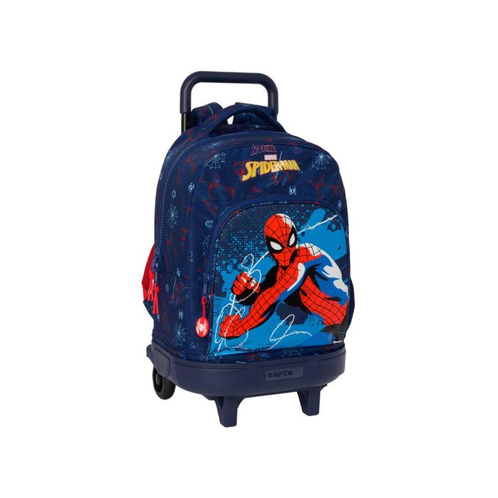 Mochila Escolar con Ruedas Spider-Man Neon Azul marino 33 X 45 X 22 cm 0 Mochila Escolar con Ruedas Spider-Man Neon Azul marino 33 X 45 X 22 cm 0
