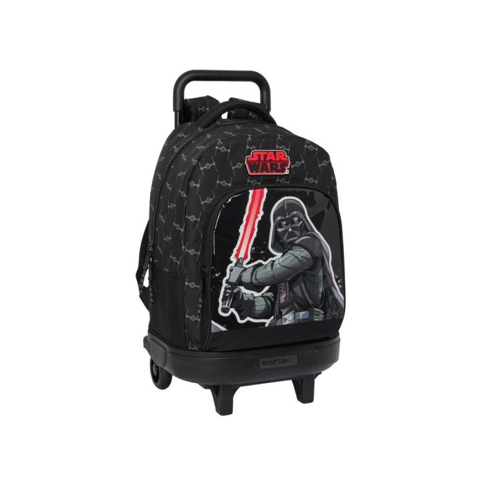 Mochila Escolar con Ruedas Star Wars The fighter Negro 33 X 45 X 22 cm