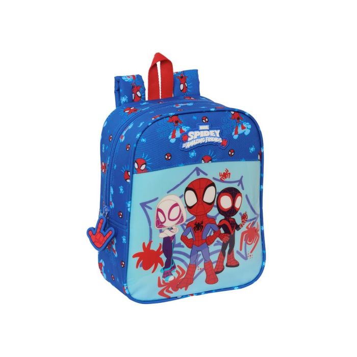 Mochila guarderia adapt.carro spidey 22x27x10cm