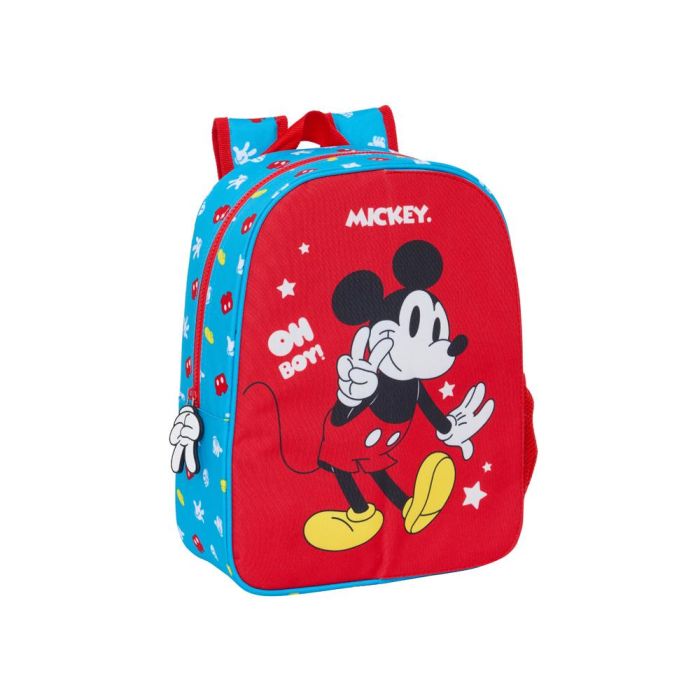 Mochila Escolar Mickey Mouse Clubhouse Fantastic Azul Rojo 26 x 34 x 11 cm