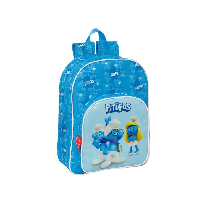 Mochila Escolar Los Pitufos Azul 26 x 34 x 11 cm