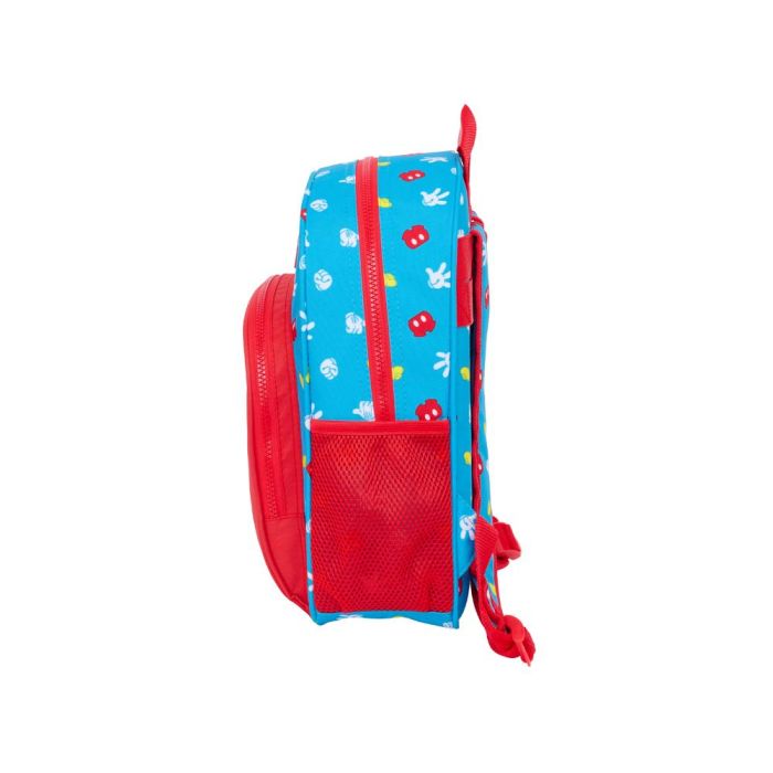 Mochila Escolar Mickey Mouse Clubhouse Fantastic Azul Rojo 28 x 34 x 10 cm 2