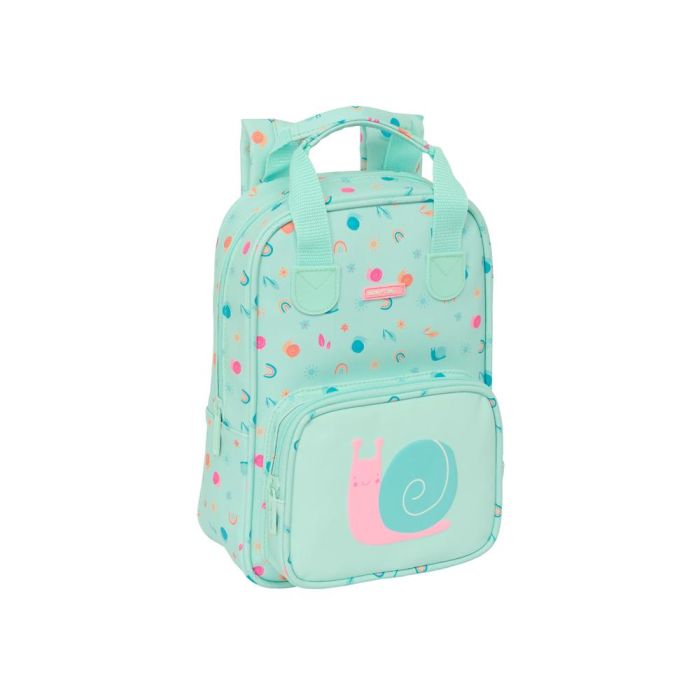 Mochila Infantil Safta Caracol Turquesa 20 x 28 x 8 cm