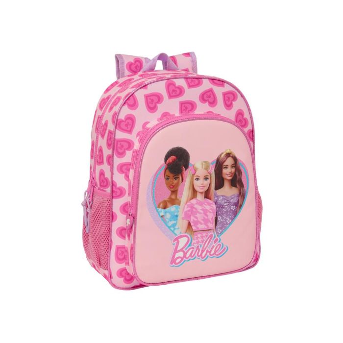 Mochila Escolar Barbie Love Rosa 32 X 38 X 12 cm