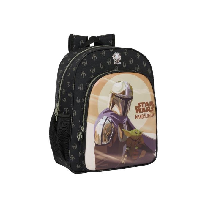 Mochila Escolar The Mandalorian This is the way Negro 32 X 38 X 12 cm