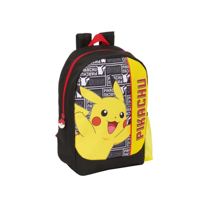 Mochila Escolar Pokémon Amarillo Negro Rojo