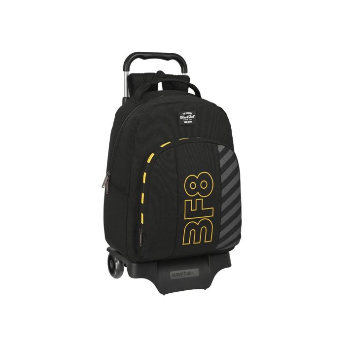 Mochila Escolar con Ruedas BlackFit8 Zone Negro 32 x 42 x 15 cm