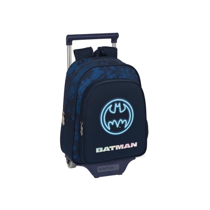 Mochila Escolar con Ruedas Batman Legendary Azul marino 27 x 33 x 10 cm