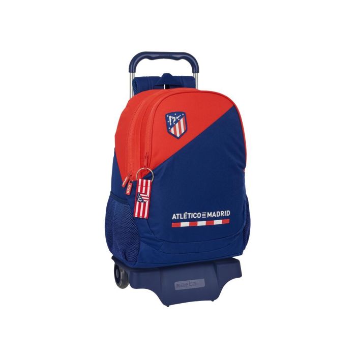 Mochila Escolar con Ruedas Atlético Madrid Azul Rojo 32 x 44 x 16 cm