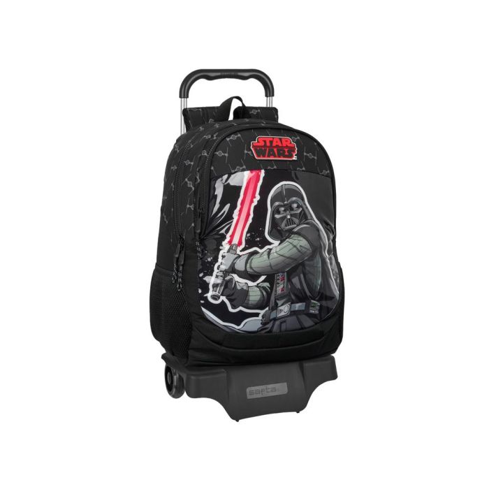 Mochila Escolar con Ruedas Star Wars The fighter Negro 32 x 44 x 16 cm