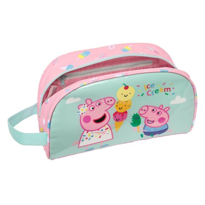 Neceser Escolar Peppa Pig Ice cream Rosa Menta 26 x 16 x 9 cm 3