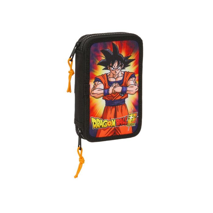 Plumier Doble Dragon Ball Negro 12.5 x 19.5 x 4 cm 28 piezas