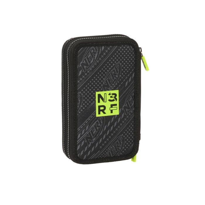 Plumier Doble Nerf Get ready Negro 12.5 x 19.5 x 4 cm (28 piezas) 1