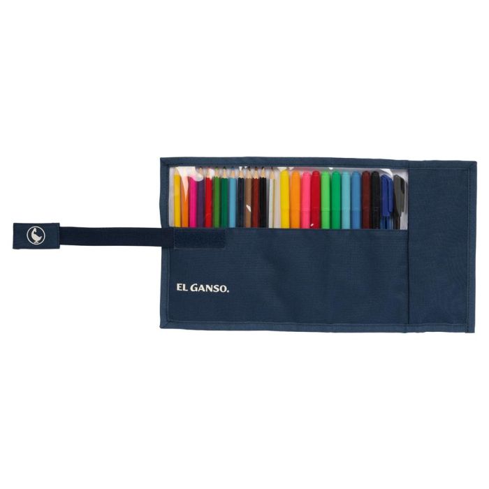 Estuche Escolar El Ganso Classic Azul marino 7 x 20 x 7 cm 27 Piezas 1