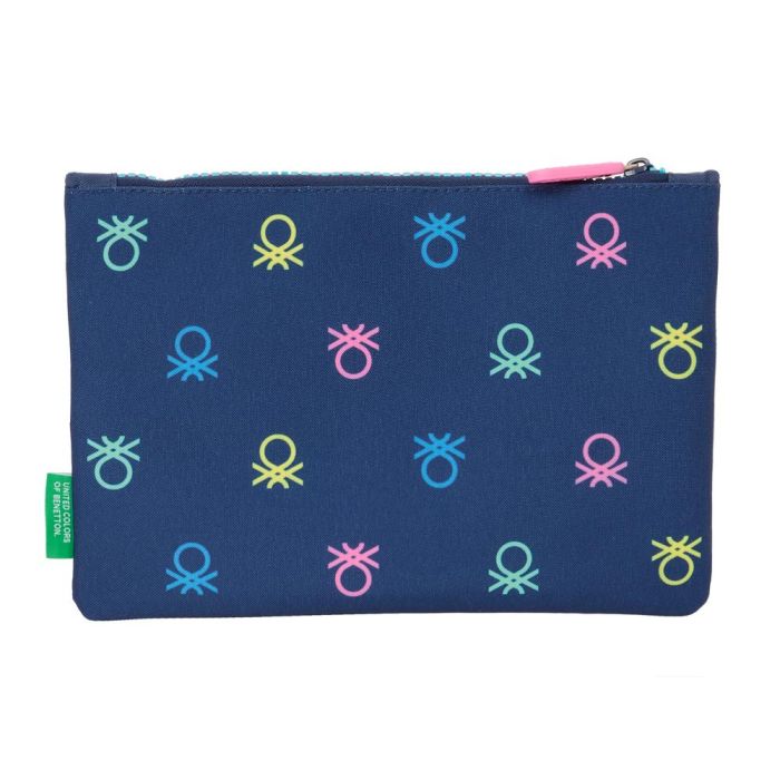 Estuche Escolar Benetton Cool Azul marino 23 x 16 x 3 cm 1